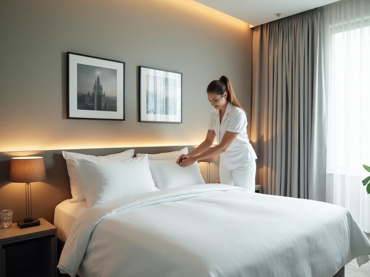 Professional housekeeping in modern furnished property